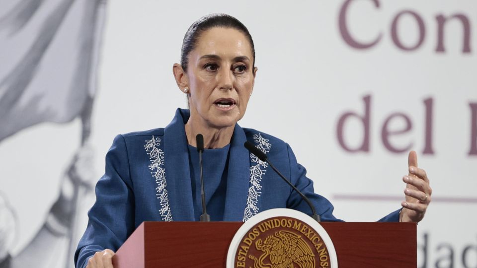 Claudia Sheinbaum, participa este jueves durante una rueda de prensa en Palacio Nacional de la Ciudad de México