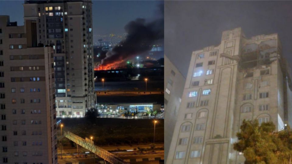 Irán durante ataque de Israel.