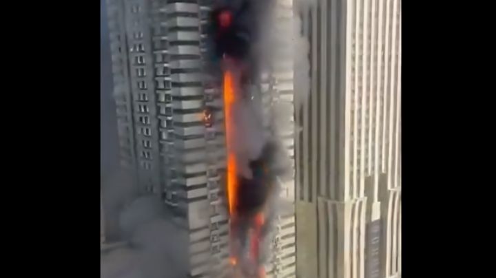 Incendio en rascacielos de Dubái obliga a evacuar a más de 3,800 personas