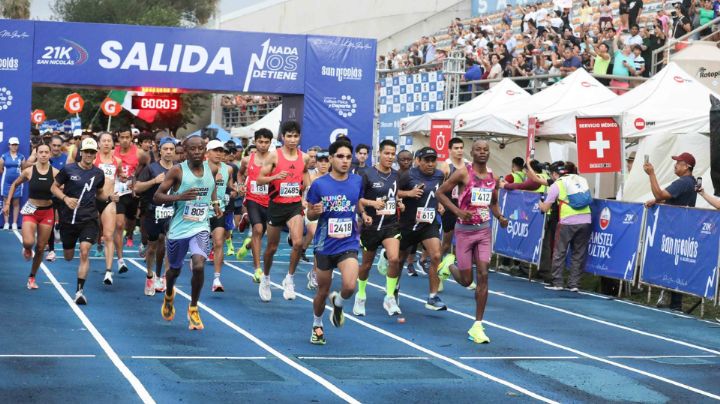 Más de 2,500 corredores participan en la carrera 21K San Nicolás