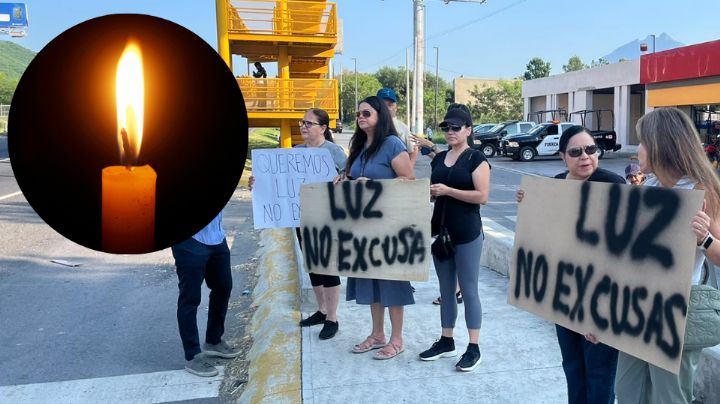 Vecinos del sur de Monterrey bloquean la Carretera Nacional por falta de luz