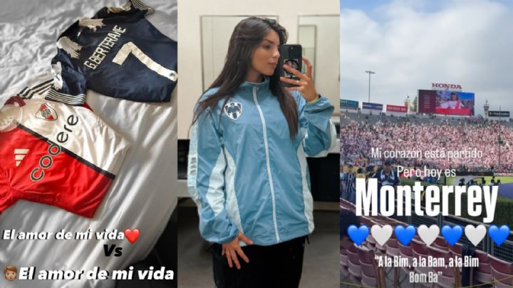 Miqa Roldán, esposa de Berterame, pide respeto tras publicar foto con camisetas de River y Rayados