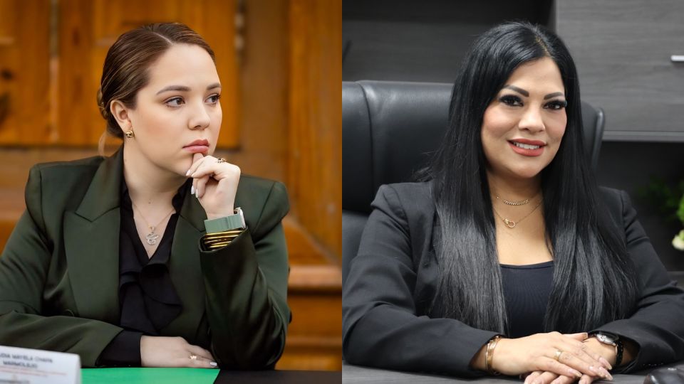Diputada Claudia Chapa (izq.) y fiscal ambiental interina Mónica Lizett Reyes