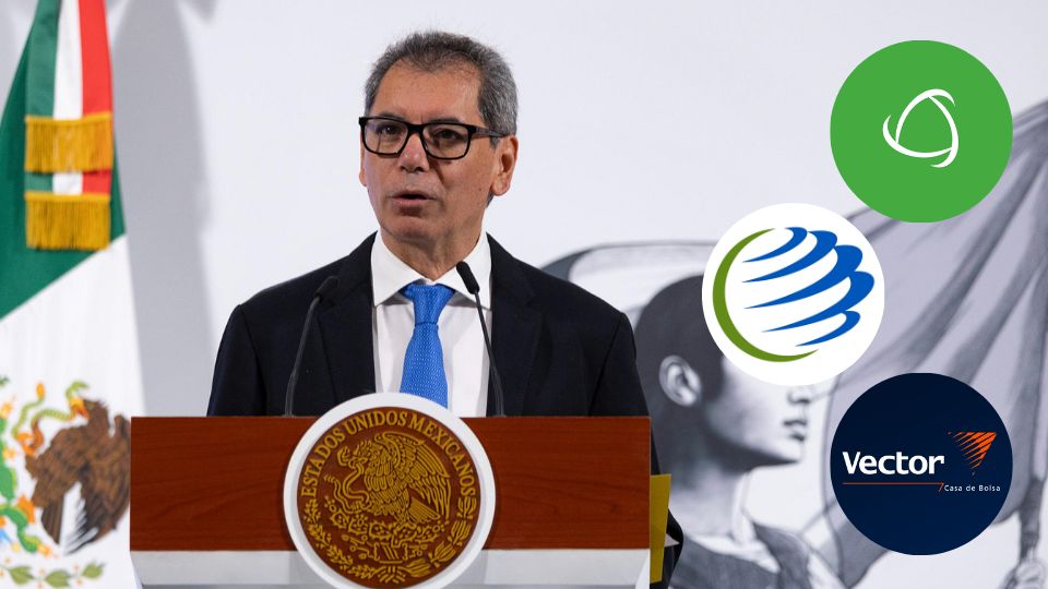 Titular de la SHCP, Édgar Amador Zamora, durante su participación en una rueda de prensa de la presidenta de México, Claudia Sheinbaum