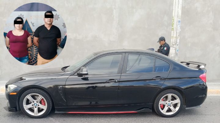 Detienen a pareja tamaulipeca y recuperan BMW robado en Guadalupe