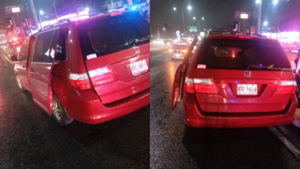 El hombre herido era trasladado en una camioneta Honda Odyssey en color rojo.