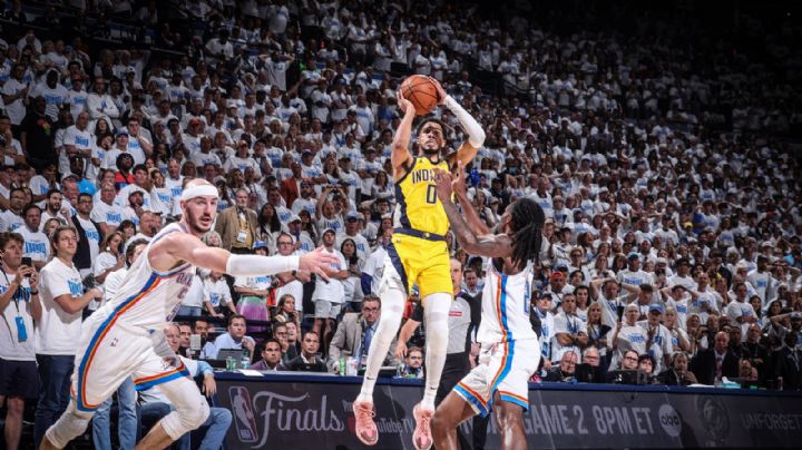 NBA: Haliburton silencia Oklahoma y Pacers toman ventaja en las Finales