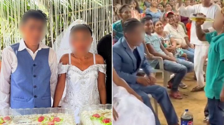 Celebran boda de menores de edad en Oaxaca; captan a niños tomando alcohol