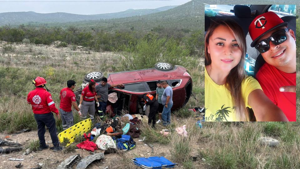 Familia accidentada en la Carretera a Colombia está grave de salud | Facebook / Protección Civil Villaldama Admon.2021-2024 
