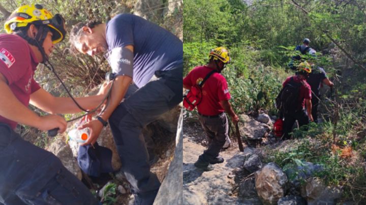 Rescatan a 2 personas atrapadas en el cerro Topo Chico y a otra en Las Mitras