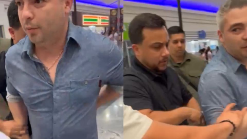Momento en el que intentaban detener al empresario empresario César Villarreal Cantú.