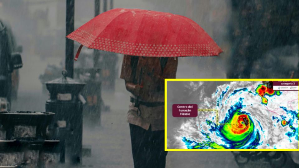 Imagen satelital del huracán Flossie.