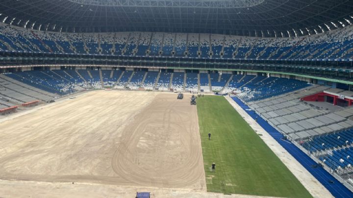 Rayados: Colocan nuevo pasto en el ‘Gigante de Acero’