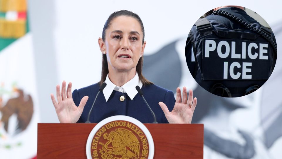 Claudia Sheinbaum, habla durante una rueda de prensa este martes, en el Palacio Nacional