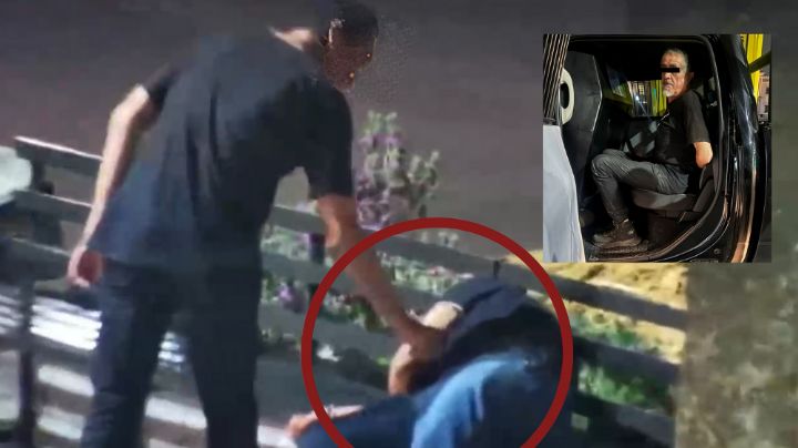 Video: Cae vendedor por robar celular a joven que estaba dormido en una banca en Colegio Civil