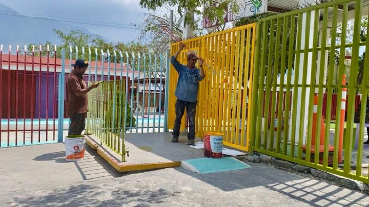 Gobierno de Santa Catarina rehabilita planteles en receso escolar