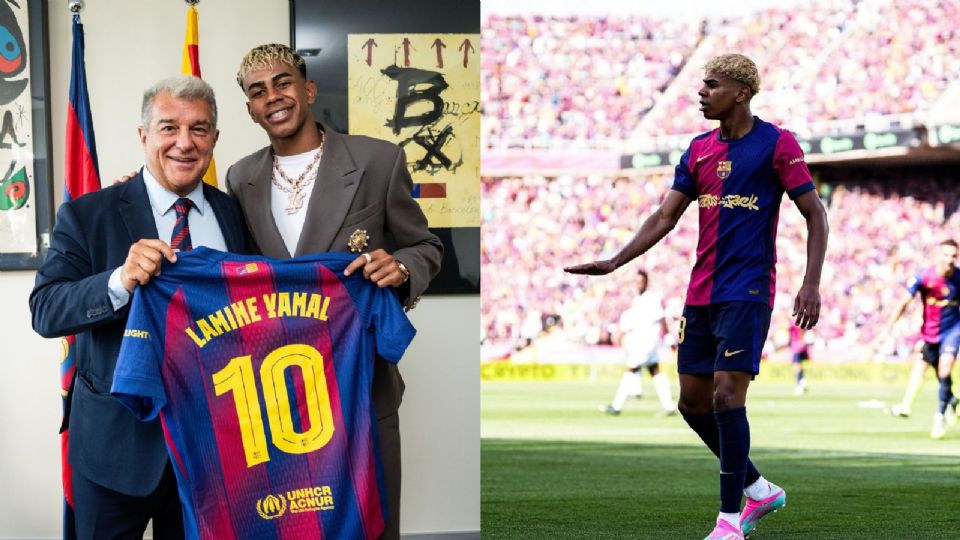 Lamine Yamal fue presentado oficialmente como el nuevo número 10 del Barcelona, al tiempo que firmó su nuevo contrato hasta 2031
