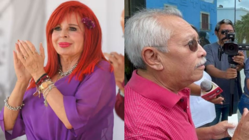 Layda Sansores, gobernadora de Campeche, y Jorge Luis González Valdez, periodista.