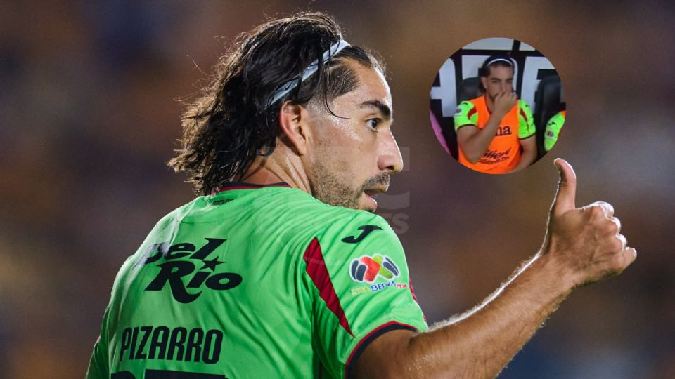 Durante el duelo en el Universitario, Rodolfo Pizarro se tapó la nariz frente a las cámaras como burla al supuesto ‘olor’ del Volcán.
