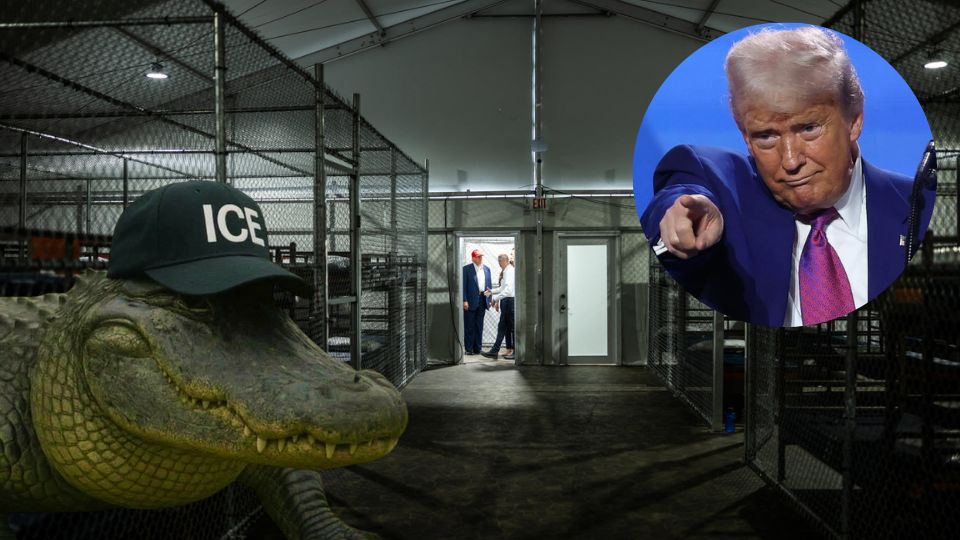 Donal Trump visitando el centro de detención para migrantes 'Alligator Alcatraz' | x / @whitehouse