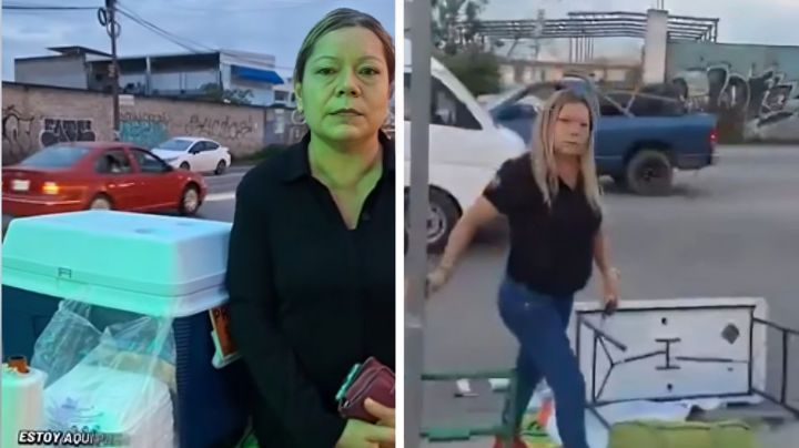 Se disculpa mujer que tiró puesto de tamales al no poder salir de estacionamiento