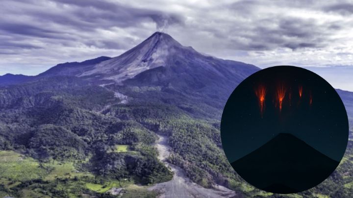 Captan 4 destellos rojos encima del volcán de Colima: ¿Qué era?