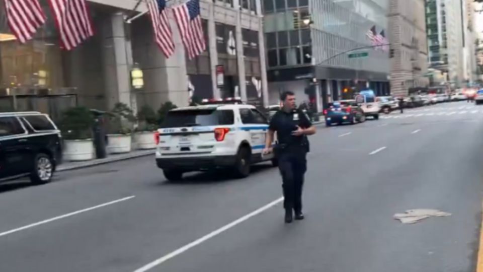 Autoridades en el centro de Manhattan.