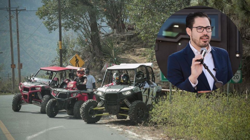 Vehículos RZR circulan en Santiago, Nuevo León