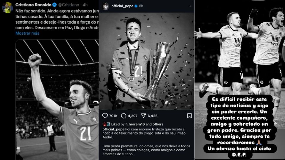 El mundo del futbol llora la muerte de Diogo Jota