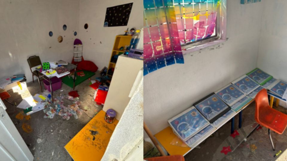 Aulas dañadas tras robos.