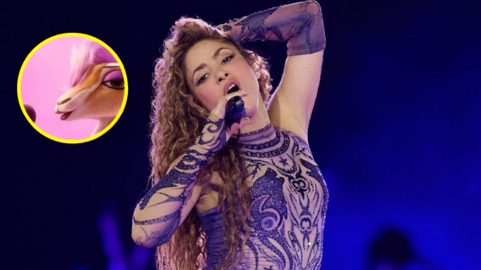Shakira y su personaje de Gazelle en Zootopia.