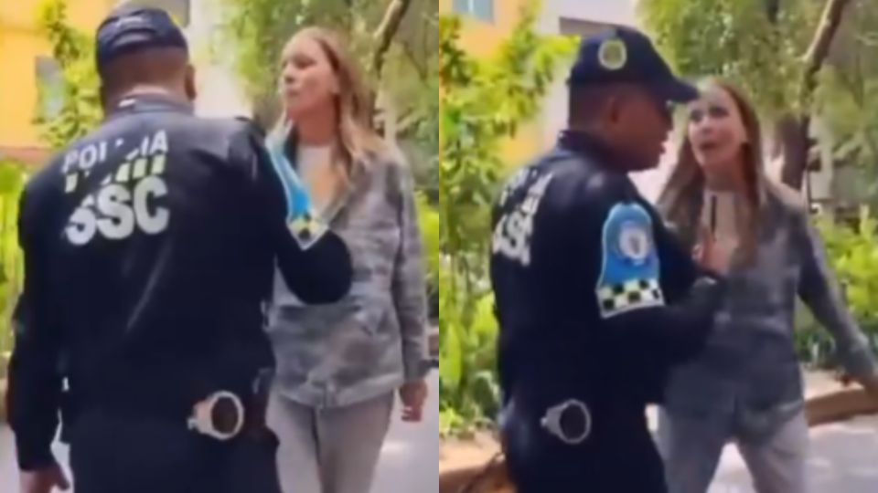 Mujer insulta a policía en la Ciudad de México y se vuelve viral como 'Lady Racista'.