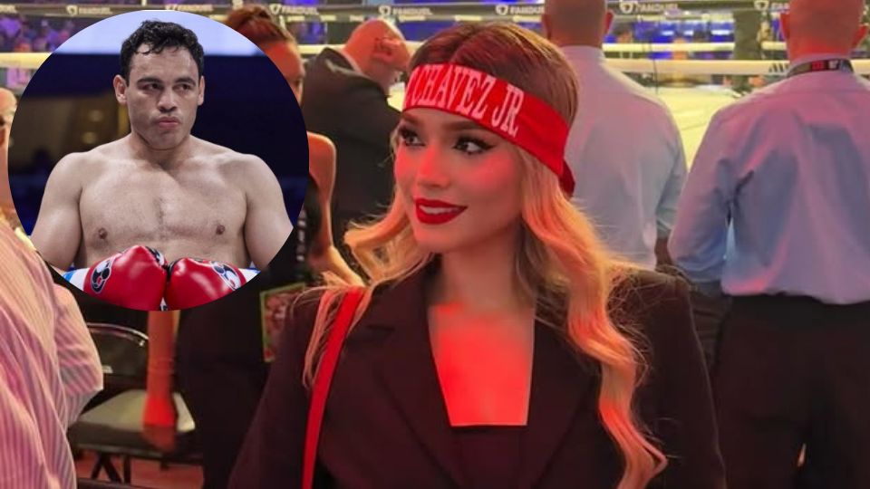 Frida Sofía, apoyando a Chávez Jr. en su pelea ante Jake Paul | Instagram / @fridaguzmanoficia