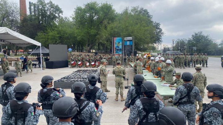 Ejército Mexicano destruye en NL más de mil armas aseguradas a la delincuencia