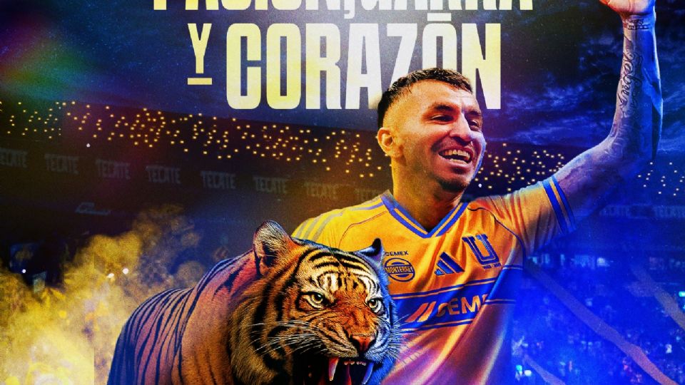 Tigres hizo oficial la contratación del argentino Ángel Correa con un video y un arte, ya luciendo los colores del equipo