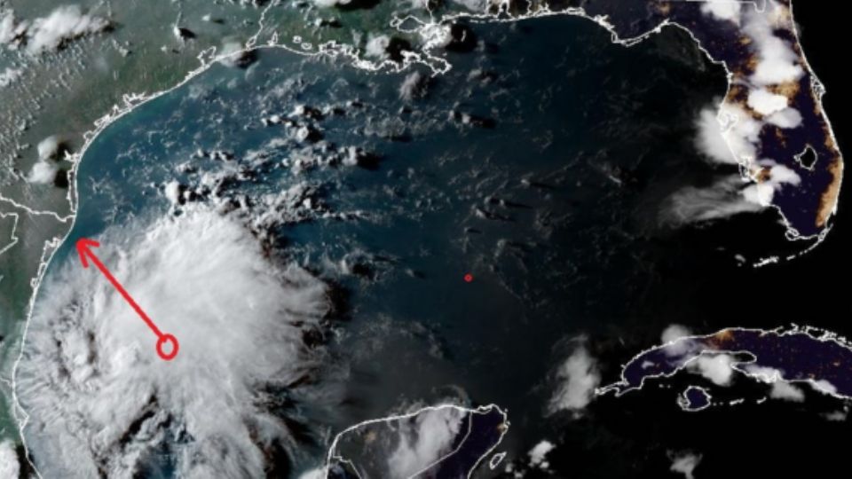 Imagen satelital de lluvias.