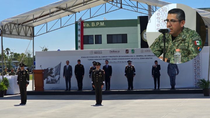 Tomás Amador Ramírez asume como comandante de Séptima Zona Militar