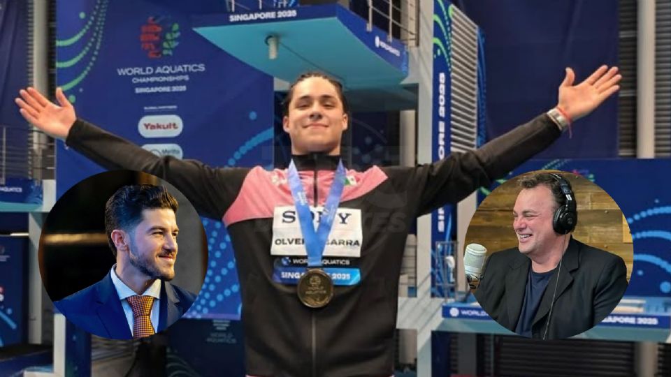 Tras ganar el oro en el Mundial de Natación, Osmar Olvera fue motivo de debate entre Samuel García y Faitelson