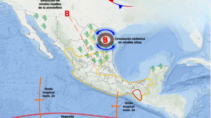 ¿Qué es la circulación ciclónica en altura que afectará a Nuevo León?