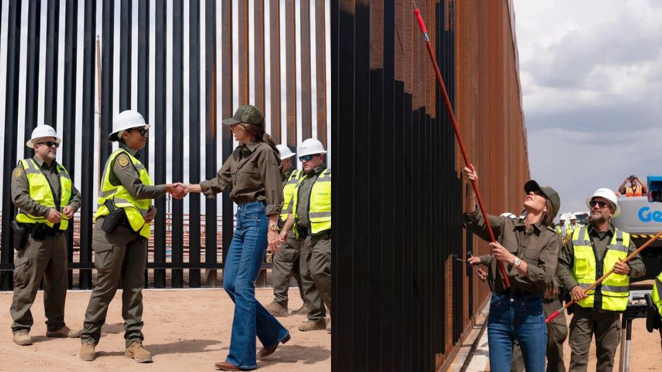 Trump ordena pintar de negro el muro fronterizo para frenar la migración desde México.