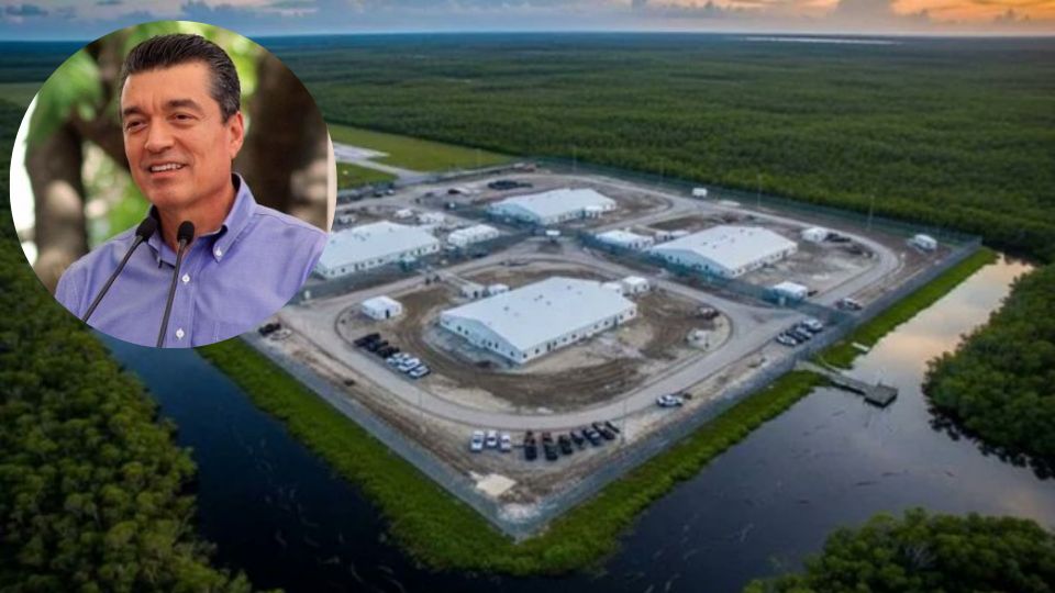 Alligator Alcatraz, prisión que EU adoptó exclusivamente para migrantes ilegales | Redes sociales / X / @RutilioEscandon
