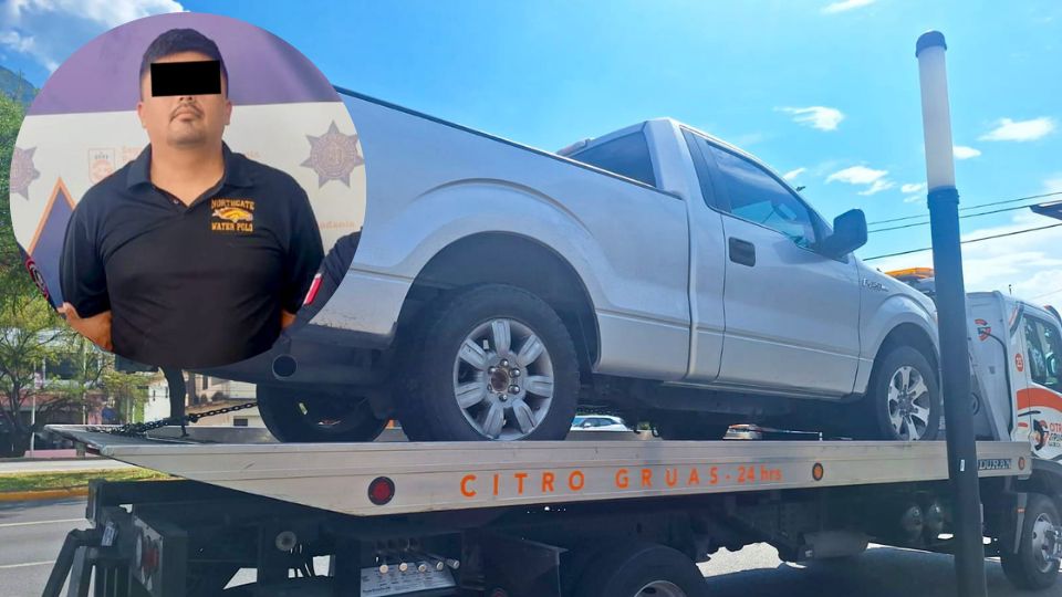 Hombre detenido por portar placas de papel en su camioneta