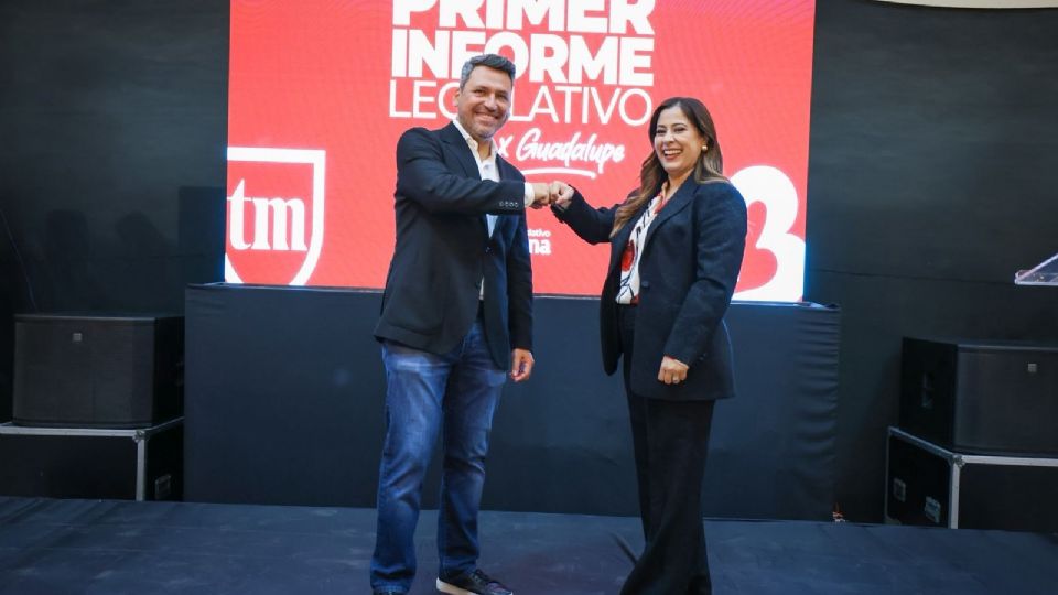 Los diputados locales Tomás Montoya y Bere Martínez.