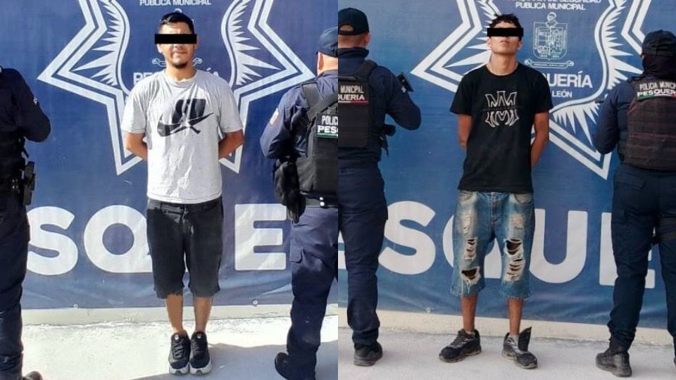 Detienen en Pesquería a 2 hombres con motocicletas alteradas.