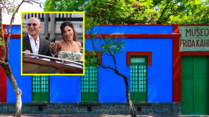 Captan a Jeff Bezos y a su esposa Lauren Sánchez saliendo del museo de Frida Kahlo en CDMX