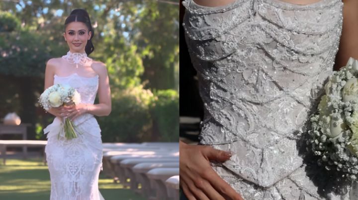 Así fue el impresionante vestido de novia de Lupita Villalobos
