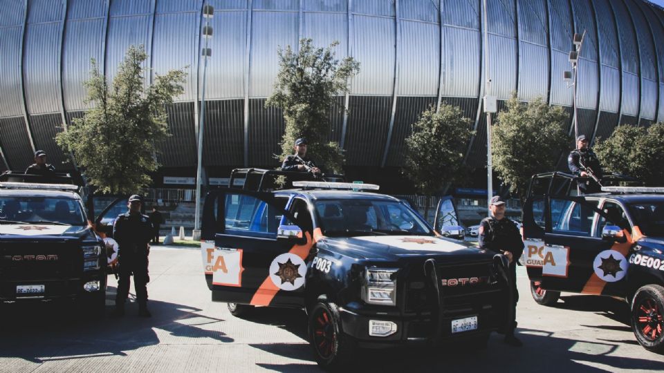 Elementos de la policía municipal de Guadalupe.