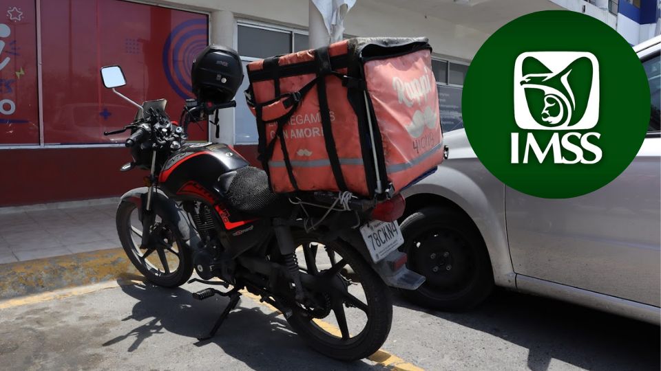 Motocicleta de repartidor de app