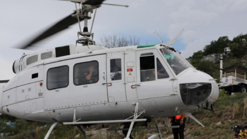 Helicóptero de Protección Civil.