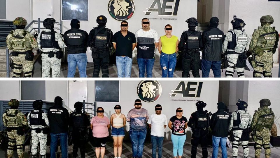 Los detenidos en el municipio de Apodaca.